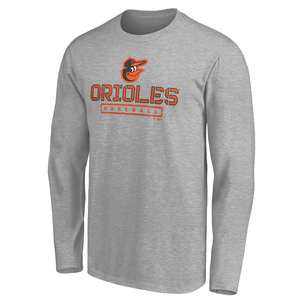 Baltimore Orioles Evanston Stencil Long Sleeve T-Shirt Clearance
