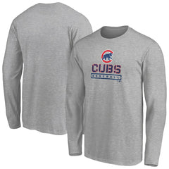 Chicago Cubs Evanston Stencil Long Sleeve T-Shirt Lifestyle