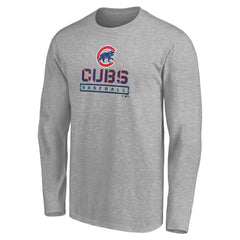 Chicago Cubs Evanston Stencil Long Sleeve T-Shirt Lifestyle