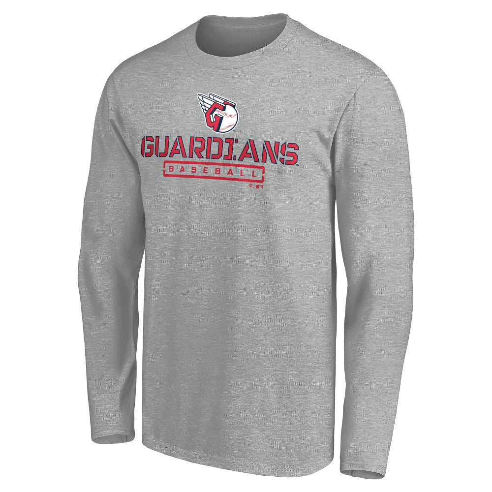 Cleveland Guardians Evanston Stencil Long Sleeve T-Shirt discount