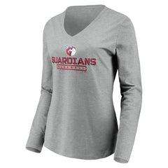 Cleveland Guardians Women's Evanston Stencil Long Sleeve V-Neck T-Shirt discount