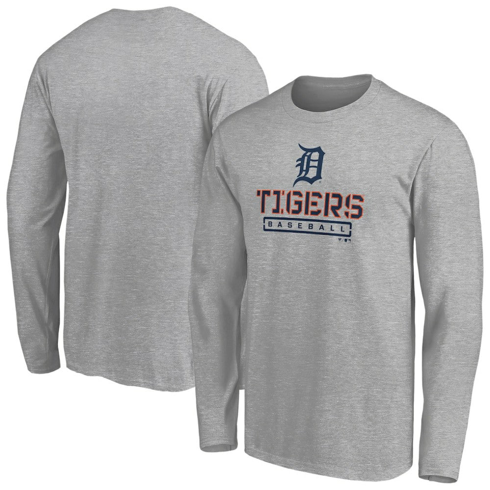 Detroit Tigers Evanston Stencil Long Sleeve T-Shirt Near Me