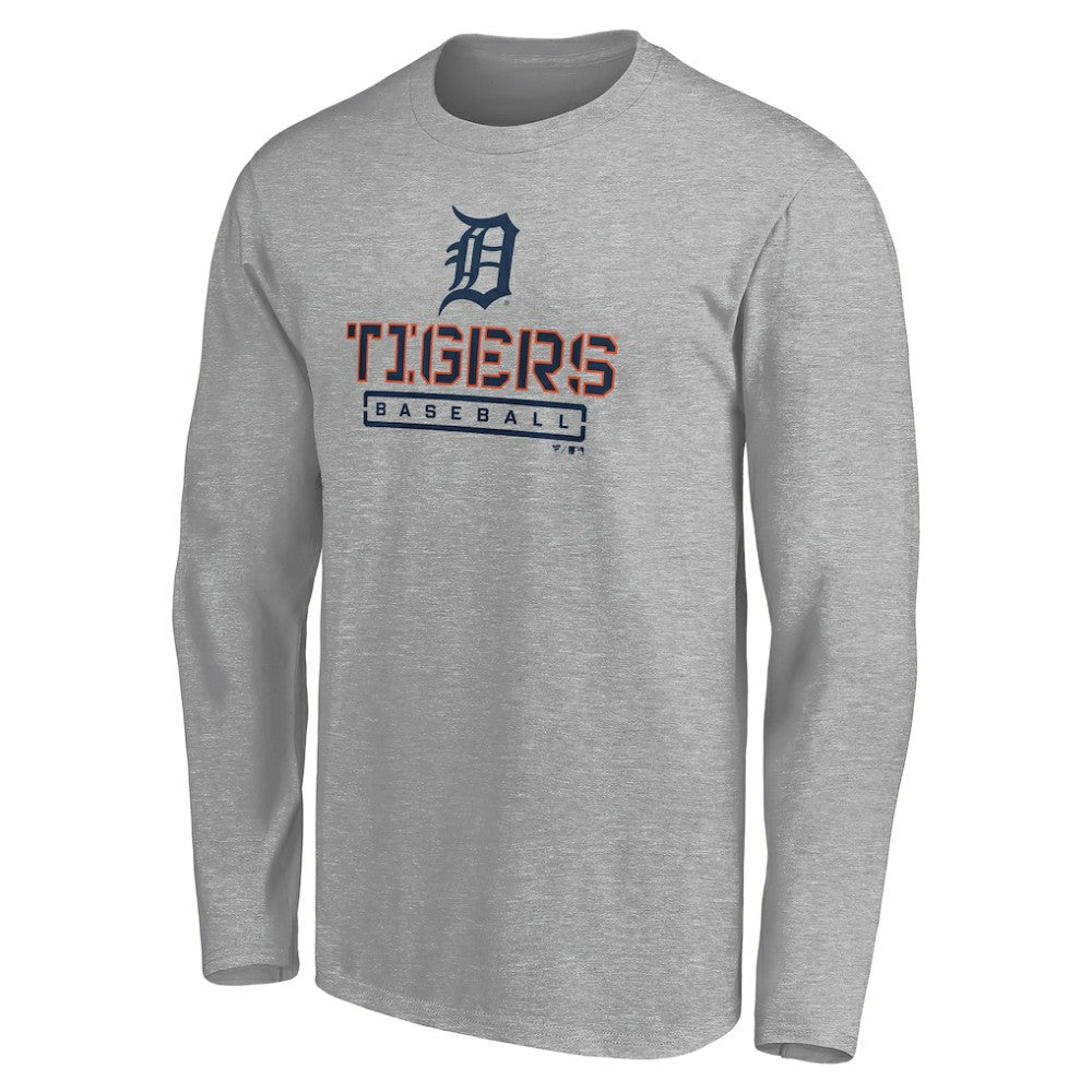 Detroit Tigers Evanston Stencil Long Sleeve T-Shirt Near Me