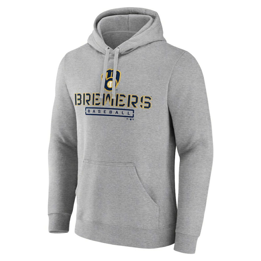 Milwaukee Brewers Evanston Stencil Pullover Hoodie On Sale