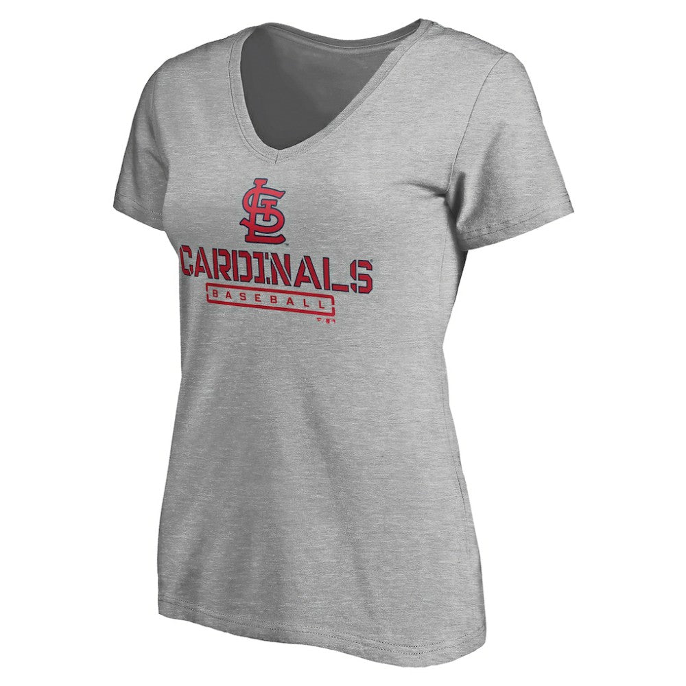 St. Louis Cardinals Women's Evanston Stencil V-Neck T-Shirt discount