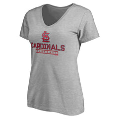 St. Louis Cardinals Women's Evanston Stencil V-Neck T-Shirt discount