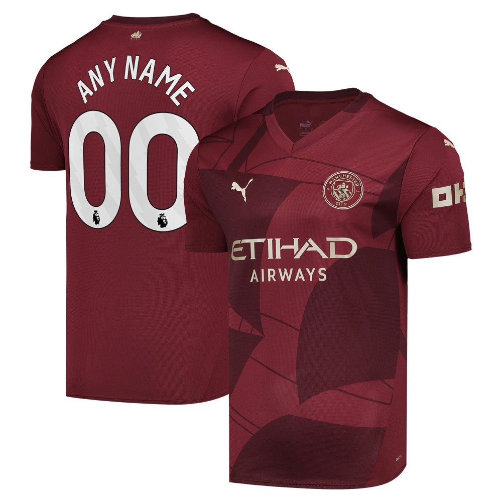 Puma Manchester City 2024/25 Third Replica Custom Jerseys - Burgundy