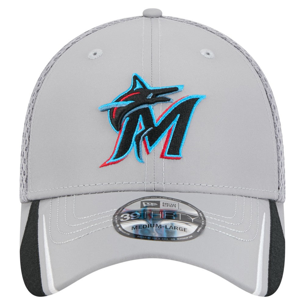 Miami Marlins New Era Linear 39THIRTY Flex Hat Lifestyle