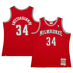 Mitchell & Ness - Giannis Antetokounmpo Milwaukee Bucks 2014/15 Hardwood Classics Swingman Jersey - Red