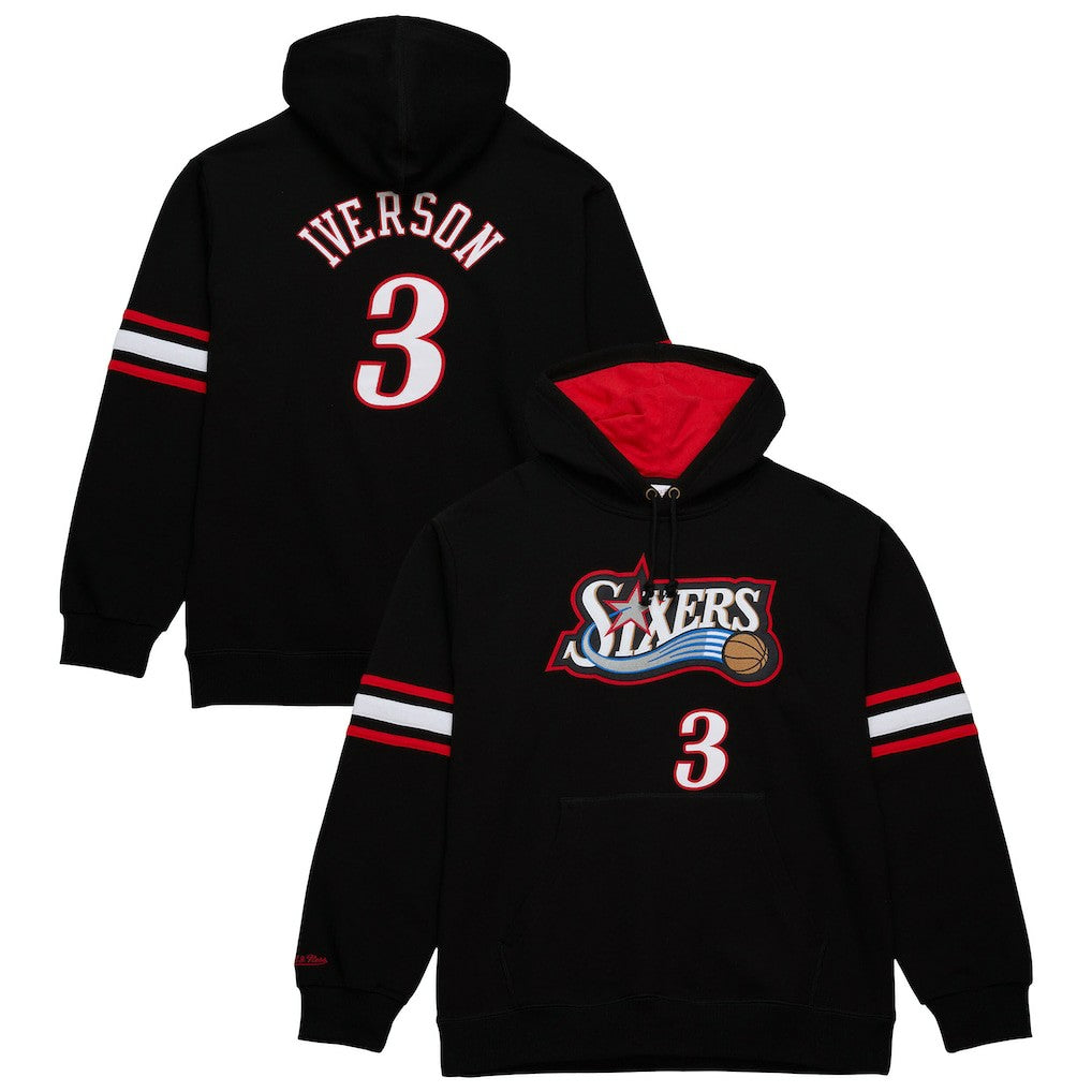 Mitchell & Ness - Allen Iverson Philadelphia 76ers Name & Number Pullover Hoodie - Black