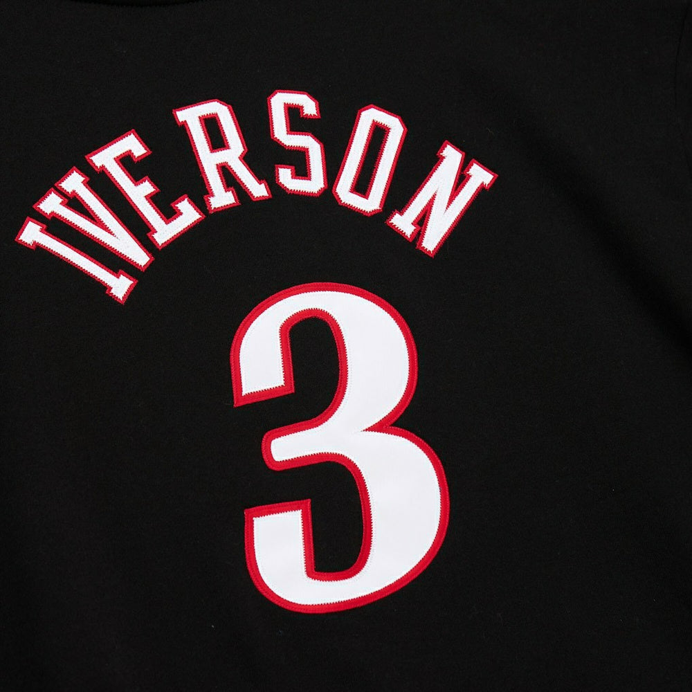 Mitchell & Ness - Allen Iverson Philadelphia 76ers Name & Number Pullover Hoodie - Black