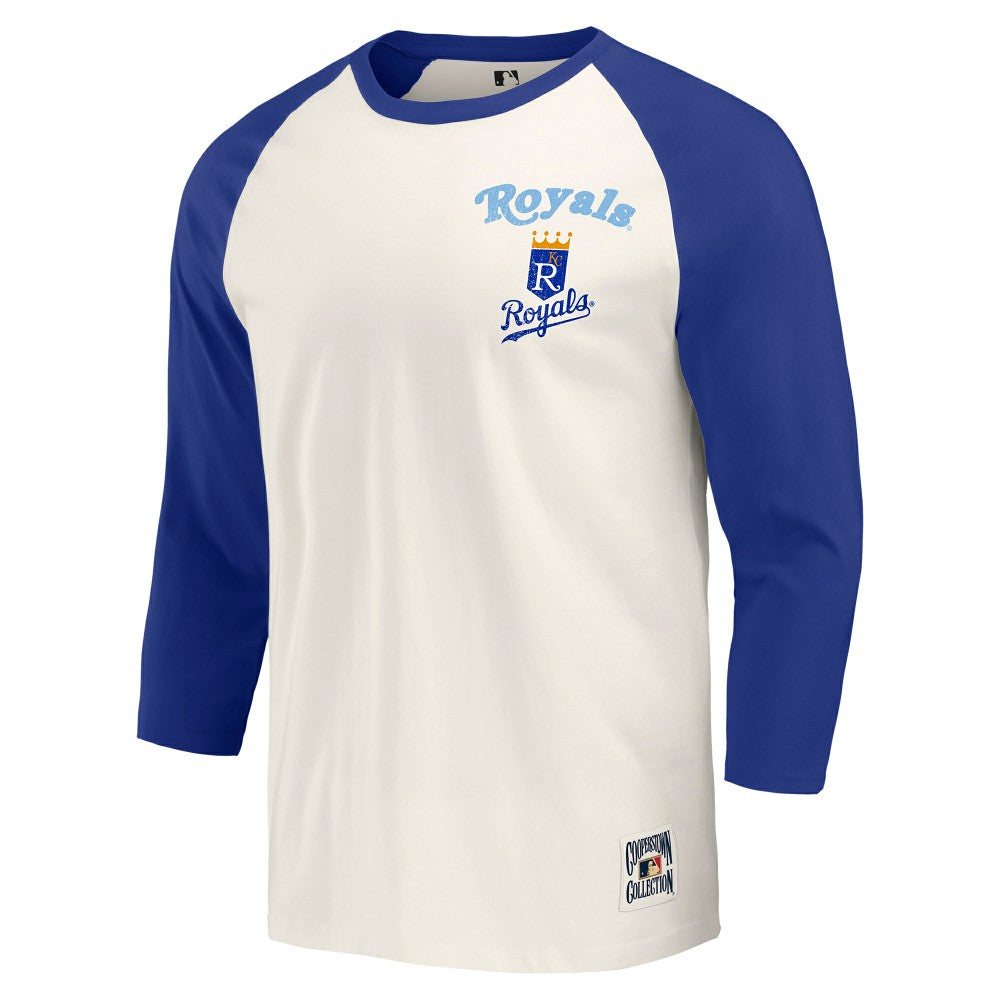Kansas City Royals Darius Rucker Collection by Fanatics Cooperstown Collection Raglan 3/4-Sleeve T-Shirt On Sale