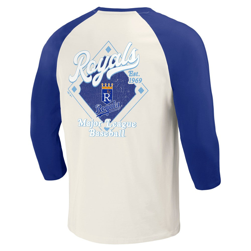 Kansas City Royals Darius Rucker Collection by Fanatics Cooperstown Collection Raglan 3/4-Sleeve T-Shirt On Sale