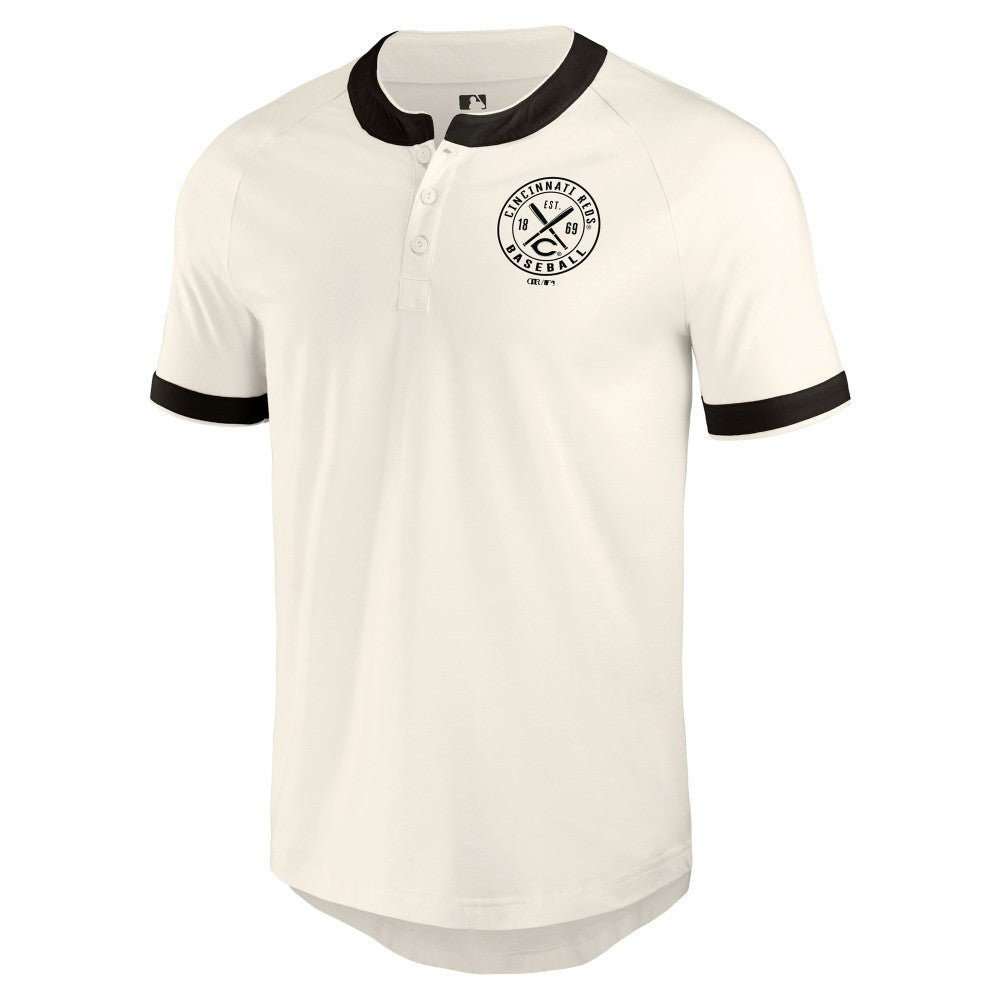 Cincinnati Reds Darius Rucker Collection by Fanatics Henley Raglan T-Shirt Clearance