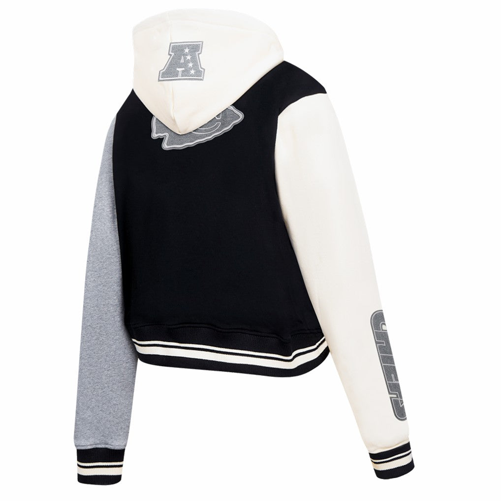 Kansas City Chiefs Pro Standard Women's Reverse French Terry Colorblock Full-Zip Hoodie Gray - NFL