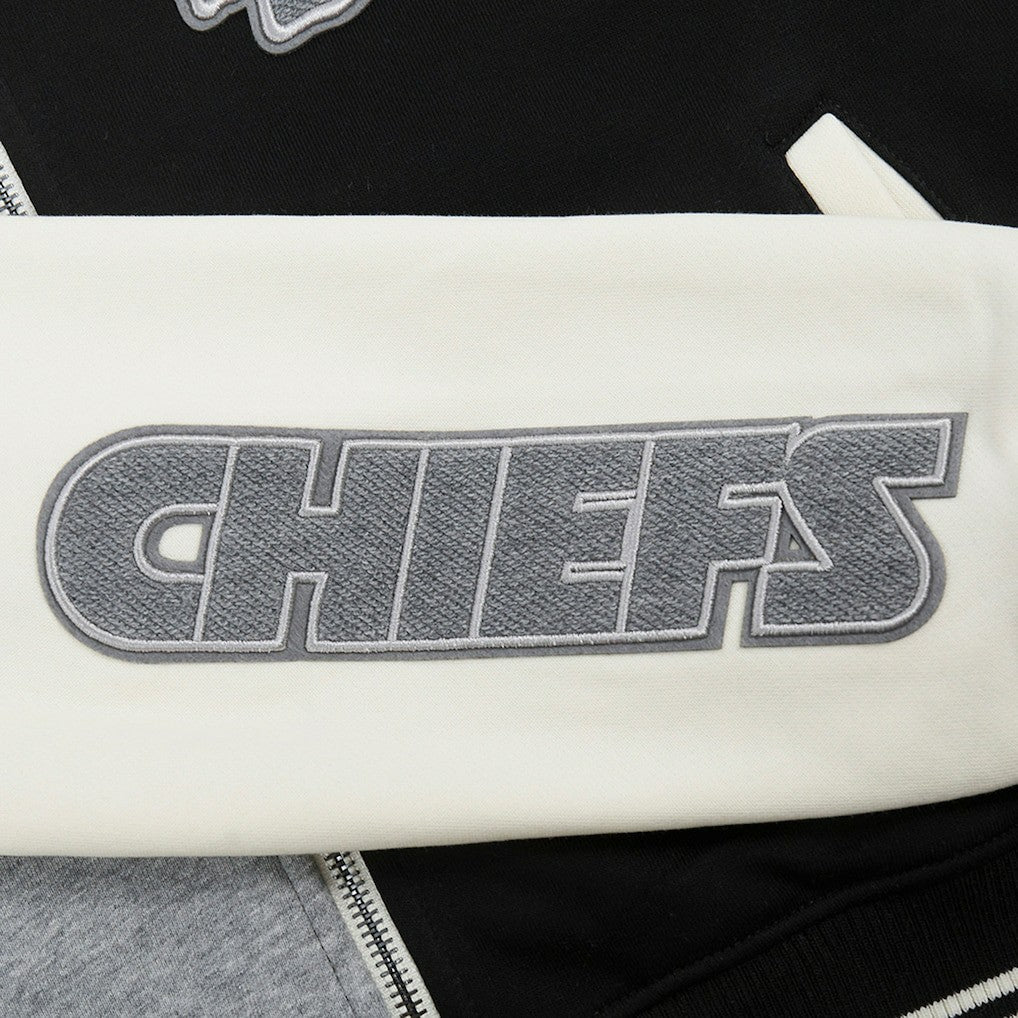 Kansas City Chiefs Pro Standard Women's Reverse French Terry Colorblock Full-Zip Hoodie Gray - NFL