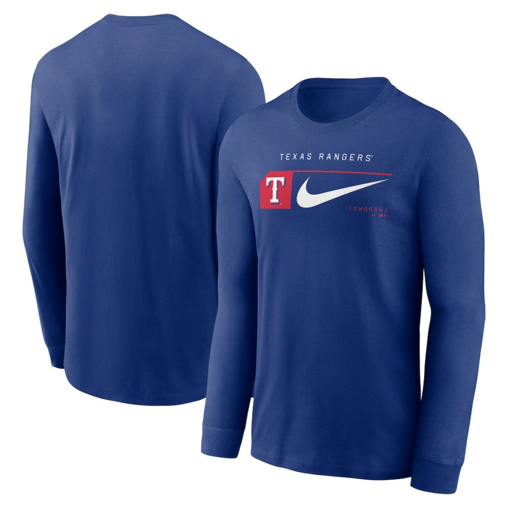Texas Rangers Nike Local Logo Swoosh Lockup Long Sleeve T-Shirt Online