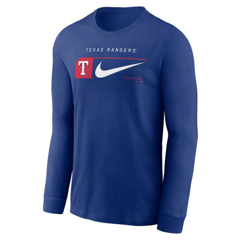 Texas Rangers Nike Local Logo Swoosh Lockup Long Sleeve T-Shirt Online