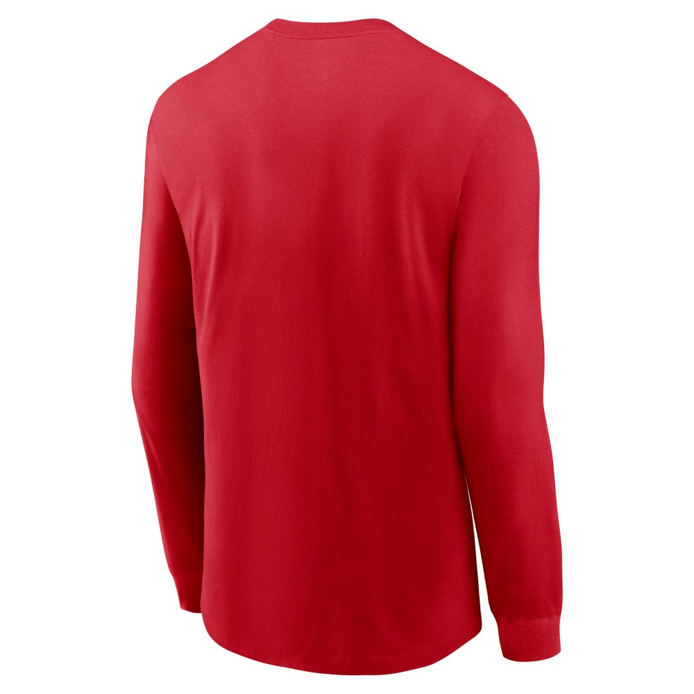 Cincinnati Reds Nike Local Logo Swoosh Lockup Long Sleeve T-Shirt Clearance