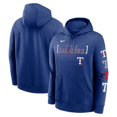 Texas Rangers Nike Club Stack Pullover Hoodie Lifestyle