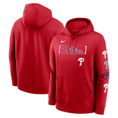 Philadelphia Phillies Nike Club Stack Pullover Hoodie On Sale