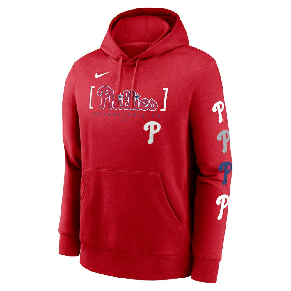 Philadelphia Phillies Nike Club Stack Pullover Hoodie On Sale