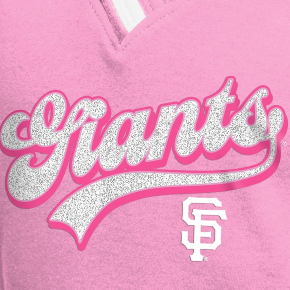 San Francisco Giants New Era Girls Youth Mommy & Me Raglan V-Neck T-Shirt Lifestyle
