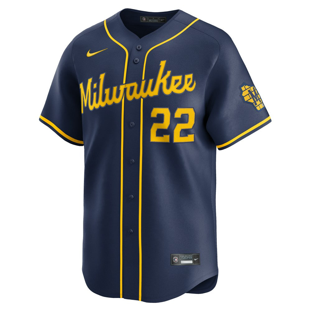 Christian Yelich Milwaukee Brewers Nike Alternate Limited Jersey Clearance