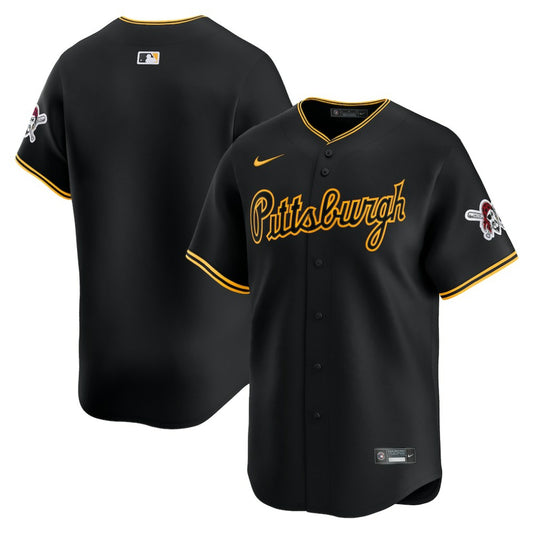 Pittsburgh Pirates Nike Alternate Limited Jersey - Black | MLB Jerseys