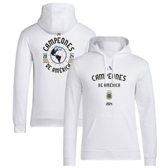 Adidas Argentina National Team 2024 Copa America Champions Pullover Hoodie - White