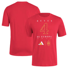 Adidas Spain National Team 2024 European Champions T-Shirts - Red