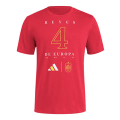 Adidas Spain National Team 2024 European Champions T-Shirts - Red