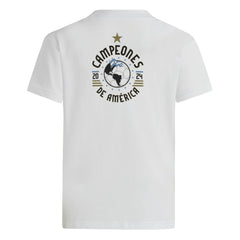 Adidas Argentina National Team Youth 2024 Copa America Champions T-Shirts - White