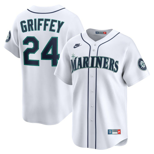 Ken Griffey Jr. Seattle Mariners Nike Throwback Cooperstown Collection Limited Jersey - White | MLB Jerseys