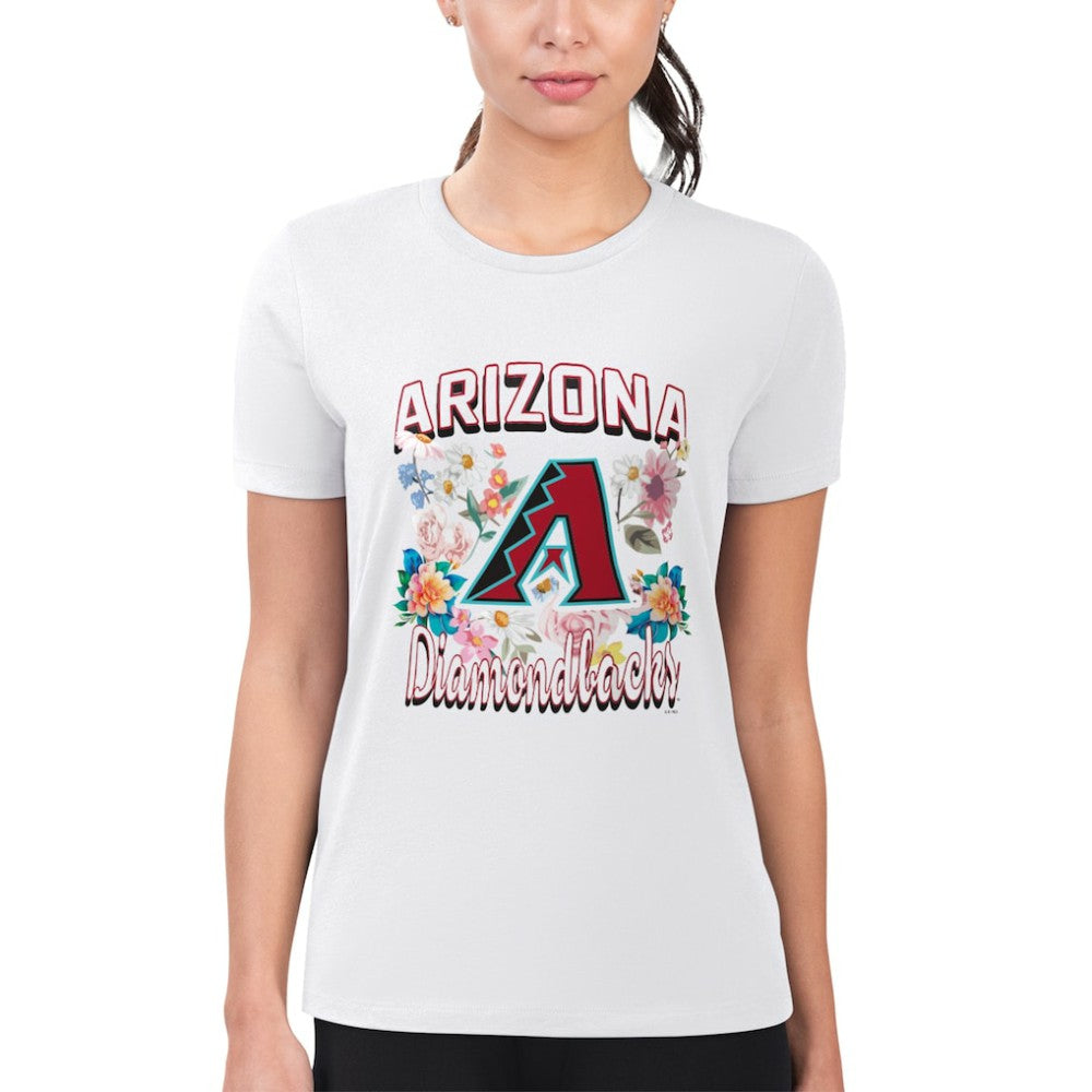 Arizona Diamondbacks G-III 4Her by Carl Banks Women's Super-Slim Fit Lightweight Flowers Graphic T-Shirt discount