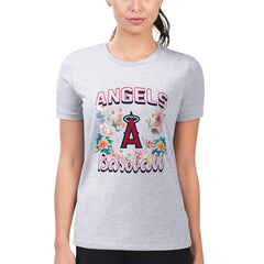 Los Angeles Angels G-III 4Her by Carl Banks Women's Super-Slim Fit Lightweight Flowers Graphic T-Shirt for sale