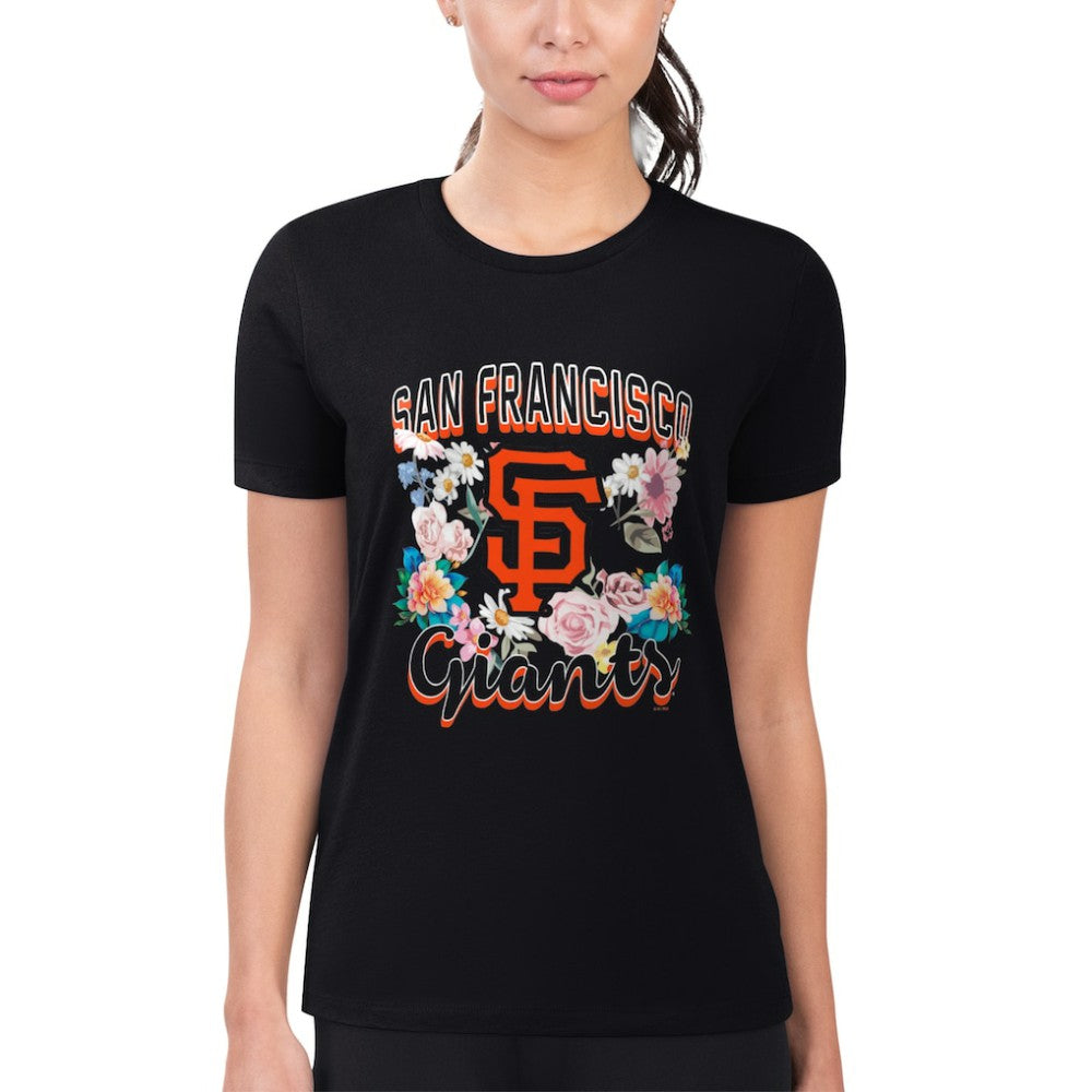 San Francisco Giants G-III 4Her by Carl Banks Women's Super-Slim Fit Lightweight Flowers Graphic T-Shirt Near Me