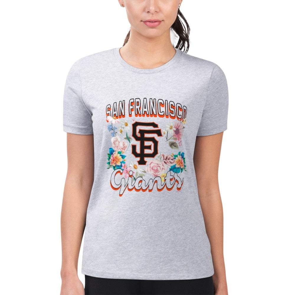 San Francisco Giants G-III 4Her by Carl Banks Women's Super-Slim Fit Lightweight Flowers Graphic T-Shirt for sale