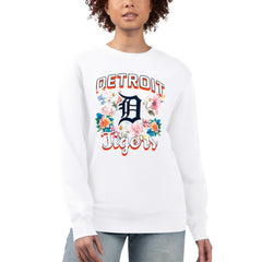 Detroit Tigers G-III 4Her by Carl Banks Women's Flowers Graphic Pullover Sweatshirt Lifestyle
