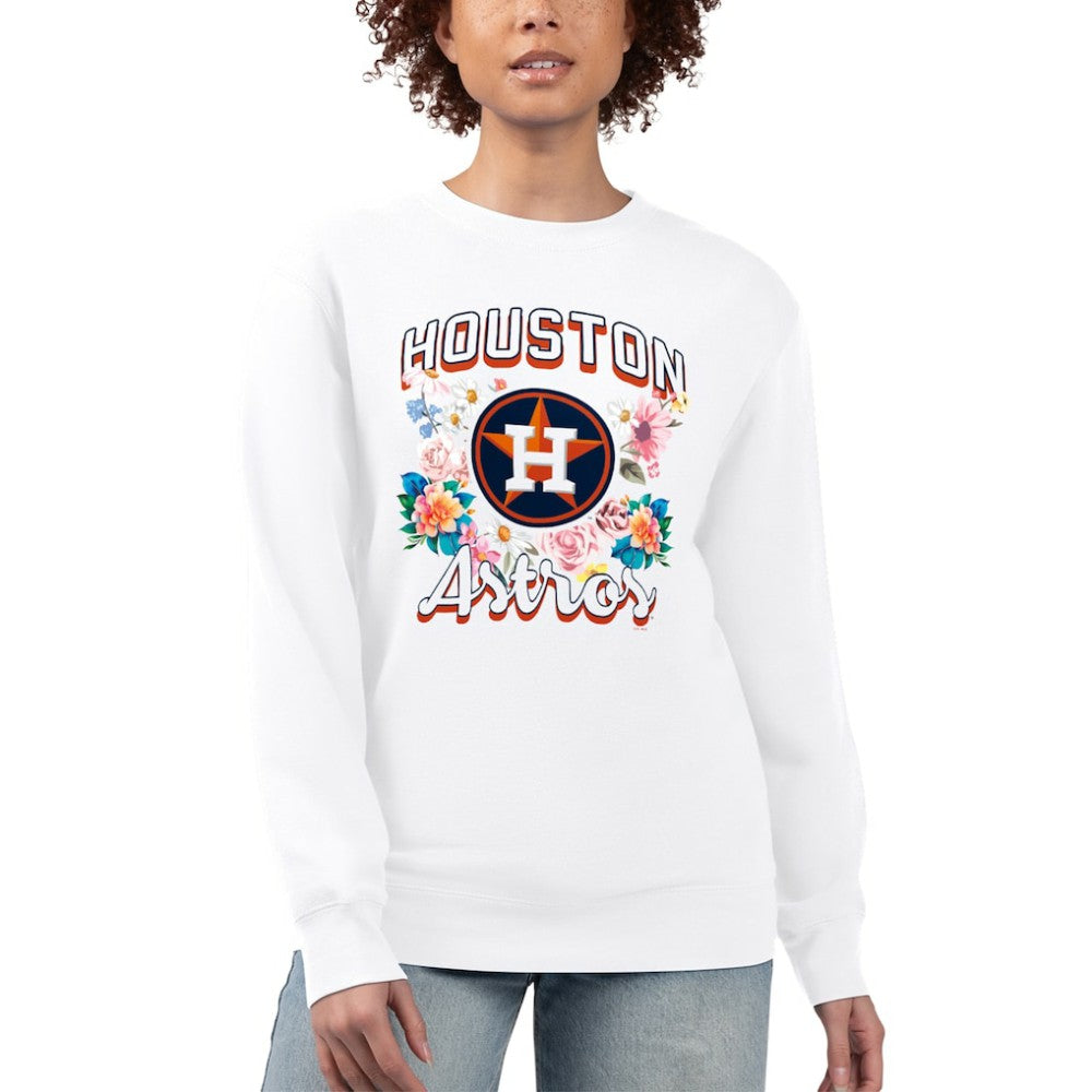 Houston Astros G-III 4Her by Carl Banks Women's Flowers Graphic Pullover Sweatshirt for sale