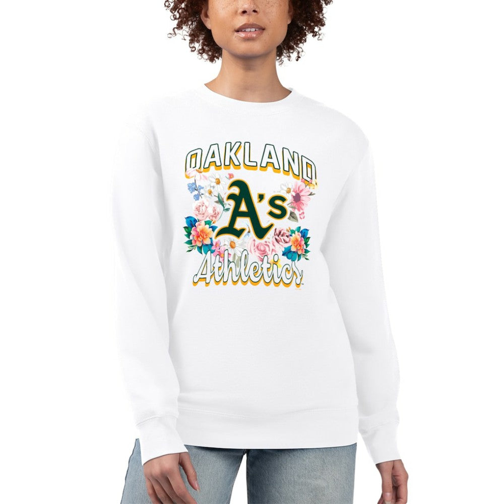 Athletics G-III 4Her by Carl Banks Women's Flowers Graphic Pullover Sweatshirt for sale