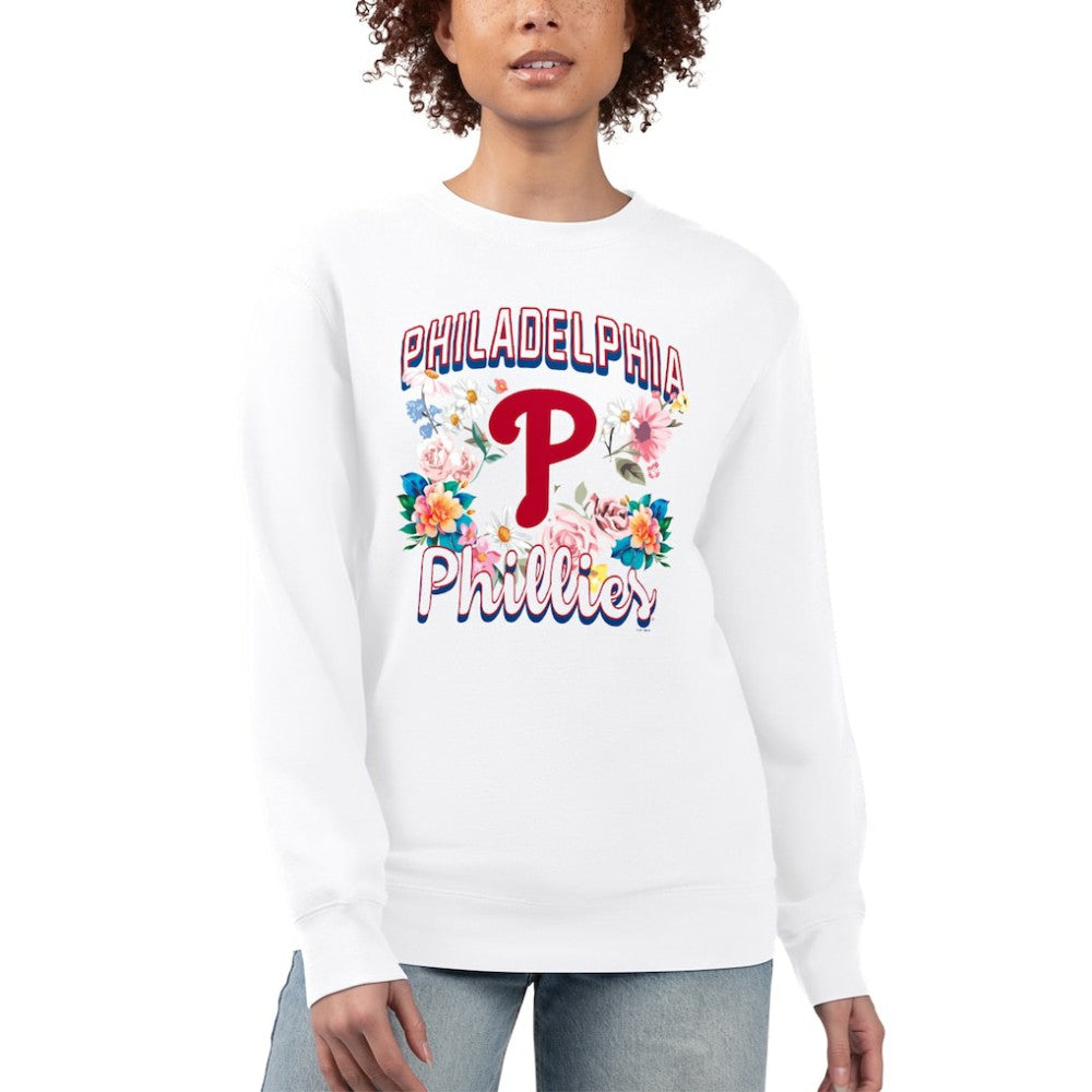 Philadelphia Phillies G-III 4Her by Carl Banks Women's Flowers Graphic Pullover Sweatshirt Online