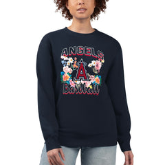 Los Angeles Angels G-III 4Her by Carl Banks Women's Flowers Graphic Pullover Sweatshirt Lifestyle