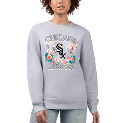 Chicago White Sox G-III 4Her by Carl Banks Women's Flowers Graphic Pullover Sweatshirt Clearance