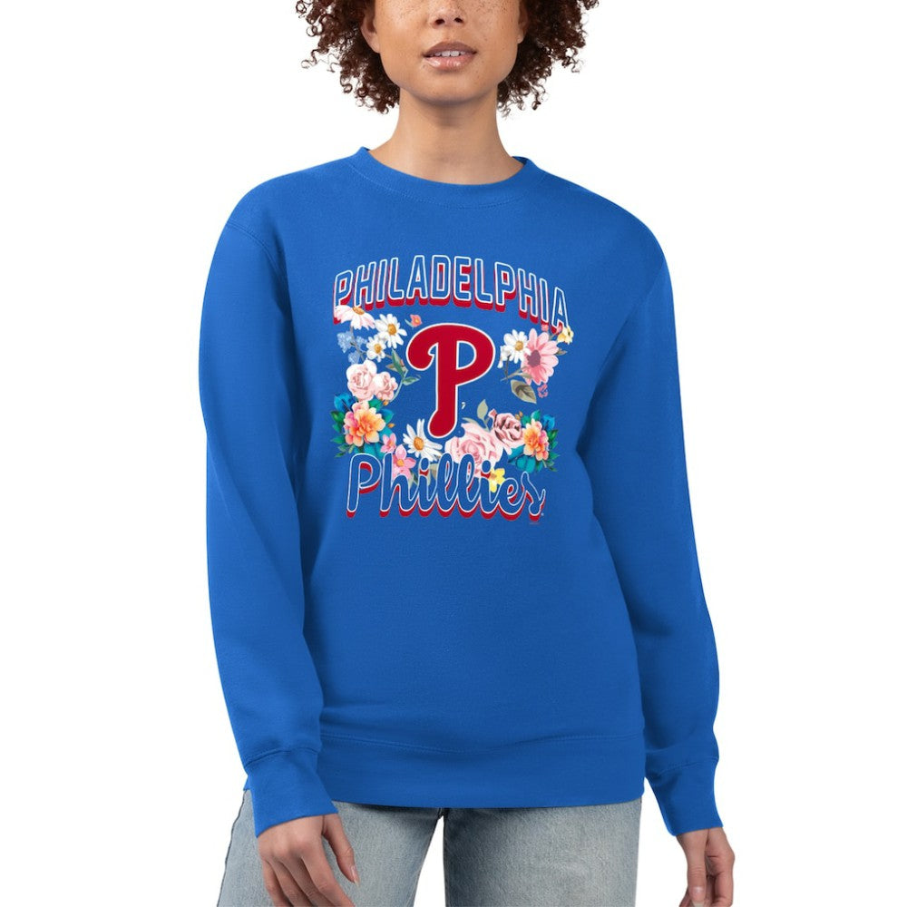 Philadelphia Phillies G-III 4Her by Carl Banks Women's Flowers Graphic Pullover Sweatshirt Online