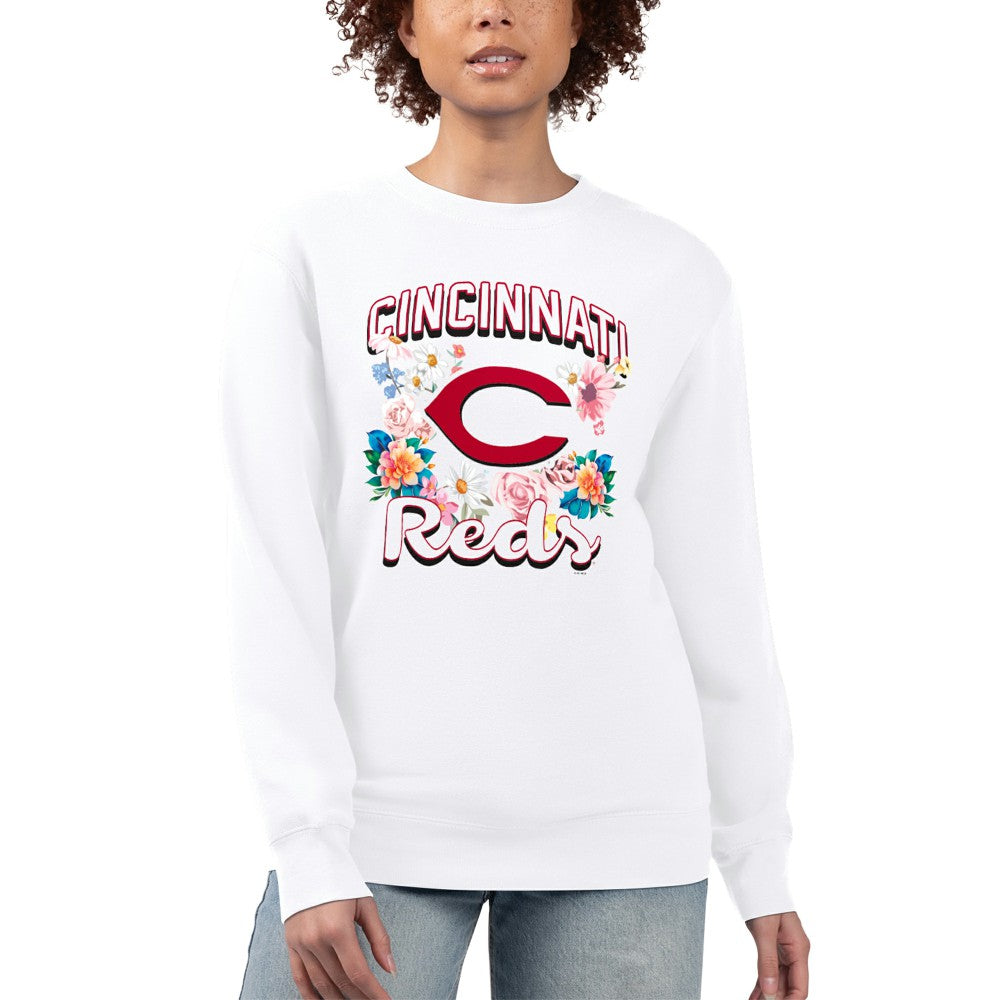 Cincinnati Reds G-III 4Her by Carl Banks Women's Flowers Graphic Pullover Sweatshirt for sale