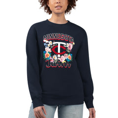 Minnesota Twins G-III 4Her by Carl Banks Women's Flowers Graphic Pullover Sweatshirt Lifestyle