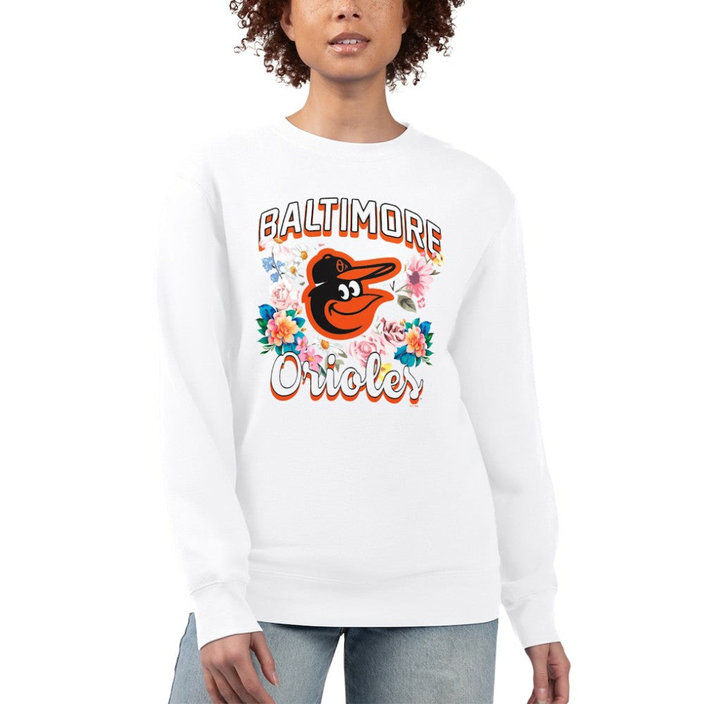 Baltimore Orioles G-III 4Her by Carl Banks Women's Flowers Graphic Pullover Sweatshirt Lifestyle