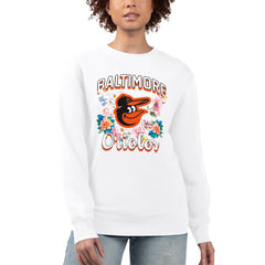 Baltimore Orioles G-III 4Her by Carl Banks Women's Flowers Graphic Pullover Sweatshirt Lifestyle