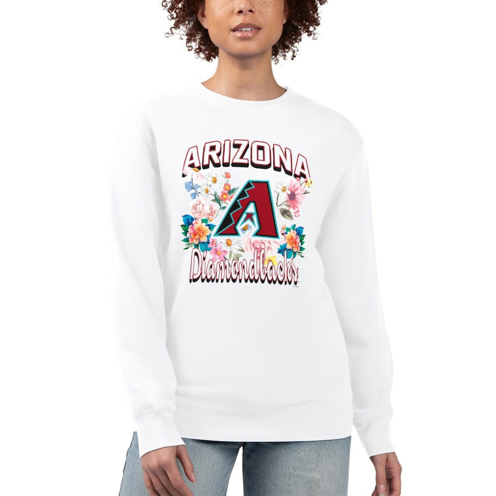 Arizona Diamondbacks G-III 4Her by Carl Banks Women's Flowers Graphic Pullover Sweatshirt Clearance